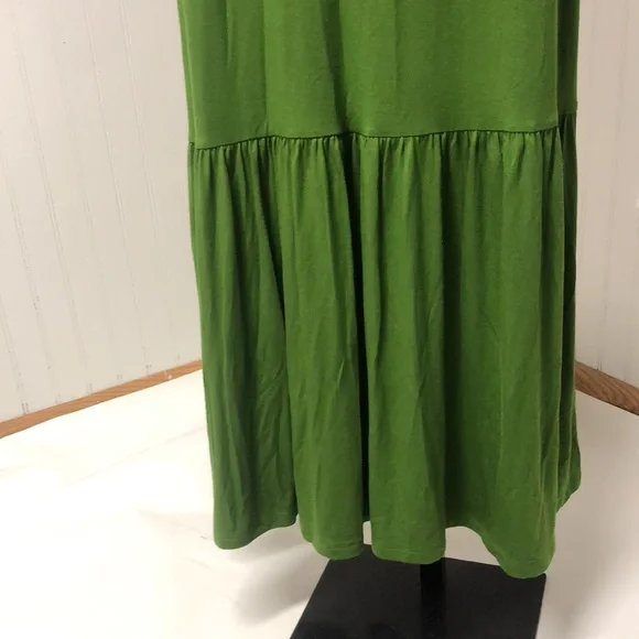 Women’s Banana Republic Ruffle Hem Green Maxi Dress Size M - Picture 3 of 7